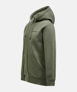 Peak Performance Original Small Logo Zip Hood Men Pine Needle