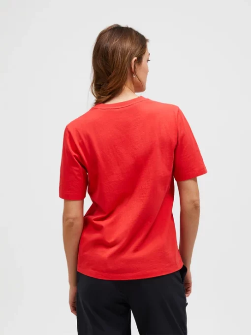 Peak Performance Original Small Logo Tee Women Brilliant Red