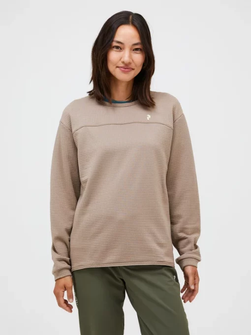 Peak Performance Trail Polartec®  Power Grid™ Crew Women Avid Beige