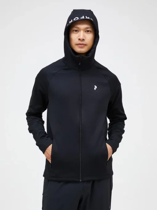 Peak Performance Rider Zip Hood Men Black