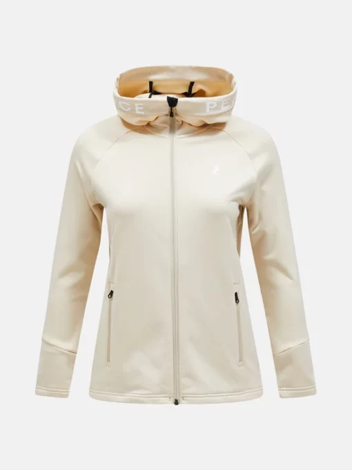 Peak Performance Rider Zip Hood Women Sand Fog