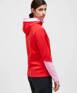 Peak Performance Rider Zip Hood Women Brilliant Red/Morning Dew