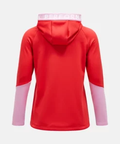 Peak Performance Rider Zip Hood Women Brilliant Red/Morning Dew