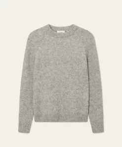 Les Deux Gilbert Roundneck Knit Light Grey Melange