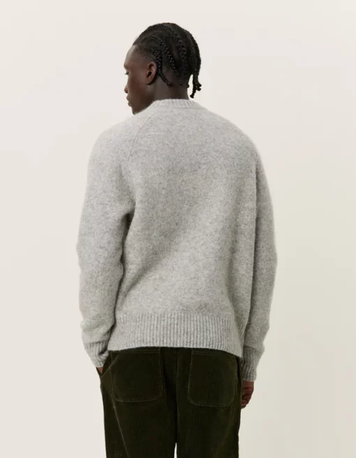 Les Deux Gilbert Roundneck Knit Light Grey Melange