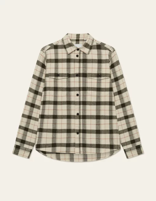 Les Deux Les Deux Lennon Check Overshirt Ivory/Rosin
