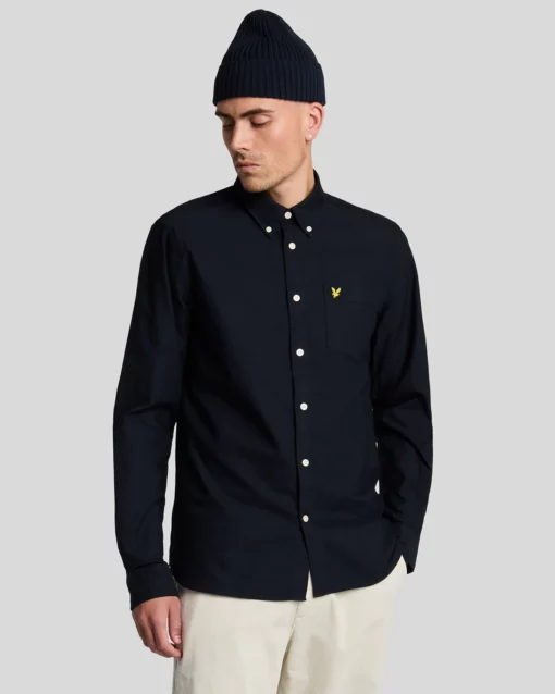 Lyle & Scott Plain Oxford Shirt Dark Navy
