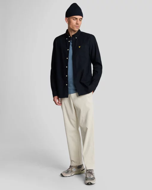 Lyle & Scott Plain Oxford Shirt Dark Navy