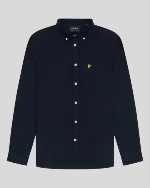 Lyle & Scott Plain Oxford Shirt Dark Navy