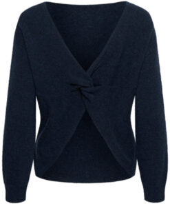 My Essential Wardrobe HumixMW Knot Knit Pullover Dark Sapphire Blue Melange