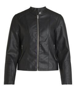 Vila Blue Coated Jacket Black
