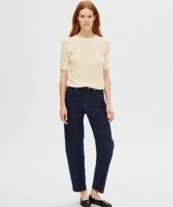 Selected Femme Elinna ss Knit Top Birch