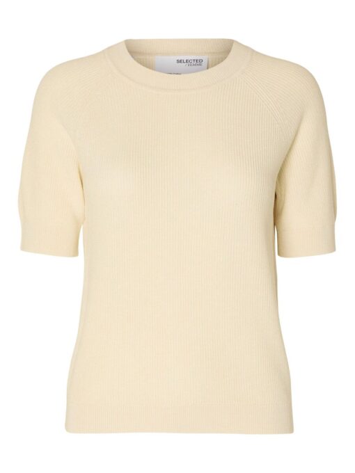 Selected Femme Elinna ss Knit Top Birch