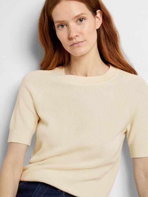 Selected Femme Elinna ss Knit Top Birch