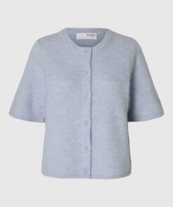 Selected Femme Lulu 2/4 Knit Cardigan Cashmere Blue