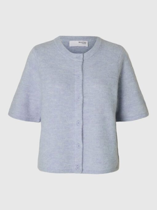 Selected Femme Lulu 2/4 Knit Cardigan Cashmere Blue