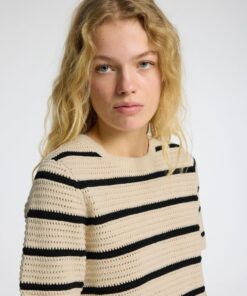 Selected Femme Vinna Structure Knit O-Neck Birch