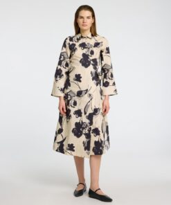 Selected Femme Aviana AOP Midi Wrap Dress Birch