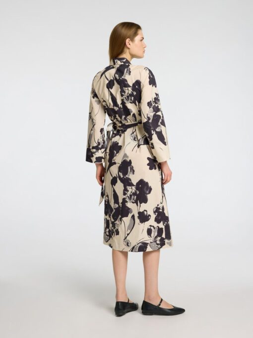 Selected Femme Aviana AOP Midi Wrap Dress Birch