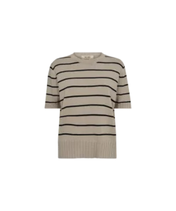 Mos Mosh Finlo Paper SS Knit Sesame