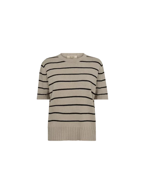 Mos Mosh Finlo Paper SS Knit Sesame