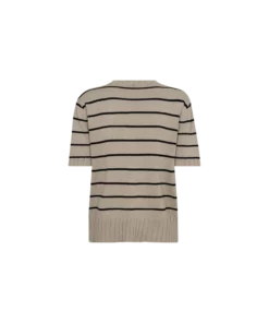 Mos Mosh Finlo Paper SS Knit Sesame