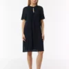 Comma, Plisee Dress Navy