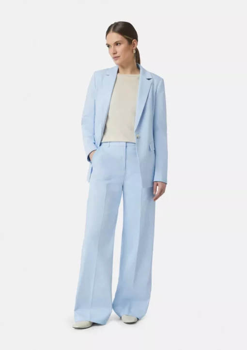 Comma, Wide Leg Trousers Light Blue