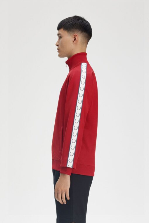 Fred Perry Taped Track Jacket Burnt Fred
