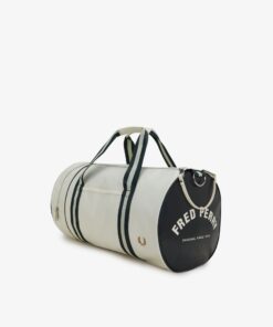 Fred Perry Classic Barrel bag Ecru/Night Green