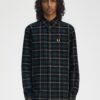 Fred Perry Oxford Tartan Shirt Navy