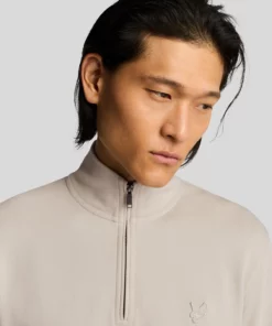 Lyle & Scott Superfine 1/4 Zip Sweatshirt Cove