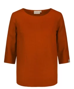 Nakoa Classic Linen Blouse Burnt Orange
