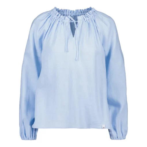 Nakoa Paloma Linen Blouse Sky Blue