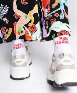On Vacation Less Upsetti Tennis Socks White