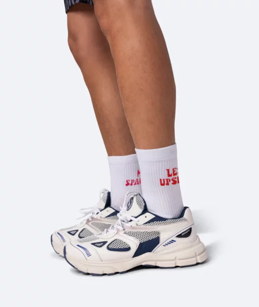 On Vacation Less Upsetti Tennis Socks White