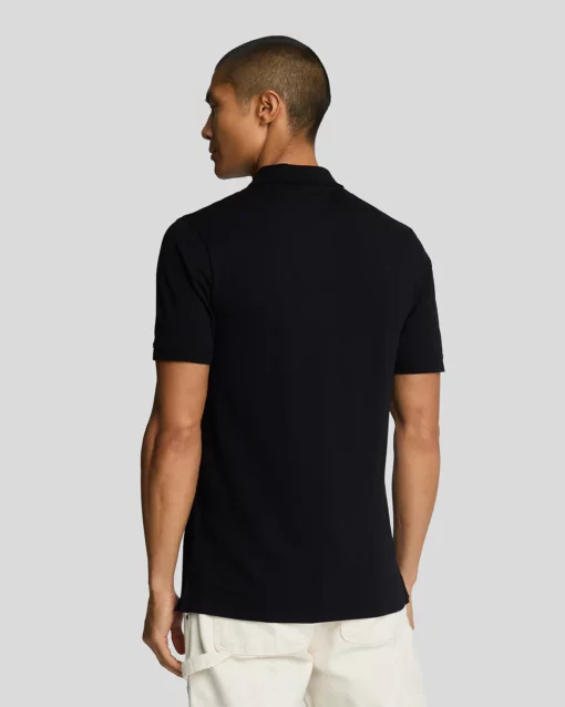 Lyle & Scott Tonal Eagle Polo Shirt Jet Black