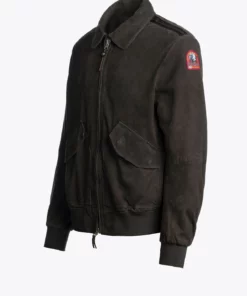 Parajumpers Weldon Suede Jacket Raven