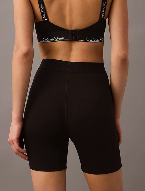 Calvin Klein Lounge Shorts - Cotton Stretch Rib Black