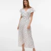 Vmpage Long Wrap Cherry Dress Snow White