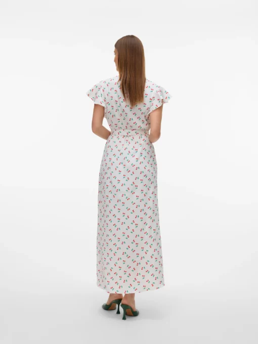 Vmpage Long Wrap Cherry Dress Snow White