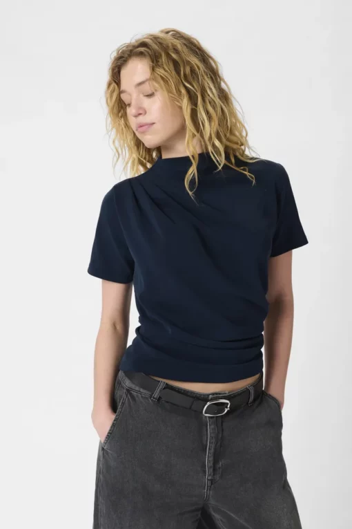 My Essential Wardrobe HelleMW Tee Dark Sapphire Blue