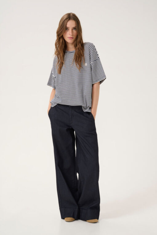 My Essential Wardrobe DanaMW T-shirt Navy/Offwhite Stripe