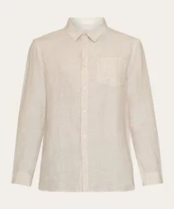 Knowledge Cotton Apparel Regular Linen Shirt Yarndyed