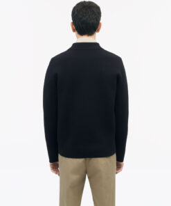 Tiger of Sweden Celyn Wool Blend Zip-up Cardigan Dark Blue