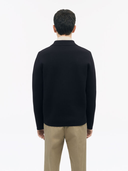 Tiger of Sweden Celyn Wool Blend Zip-up Cardigan Dark Blue