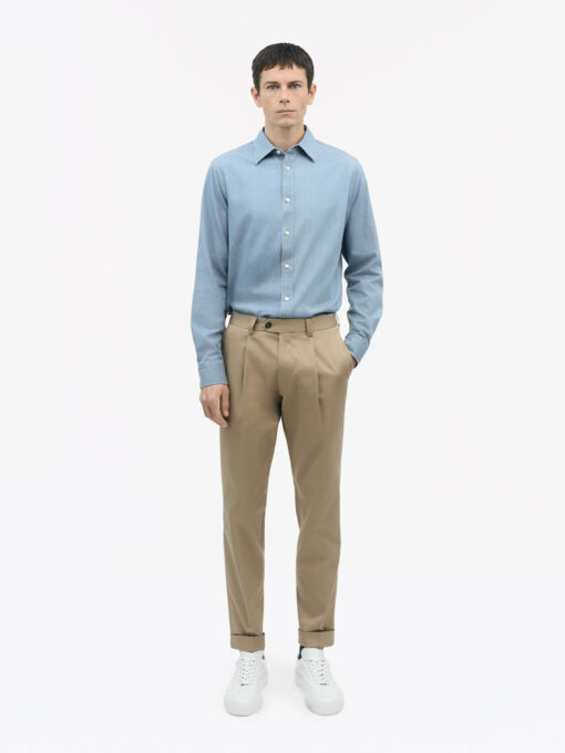Tiger of Sweden Lowan Casual Cotton Shirt Blue
