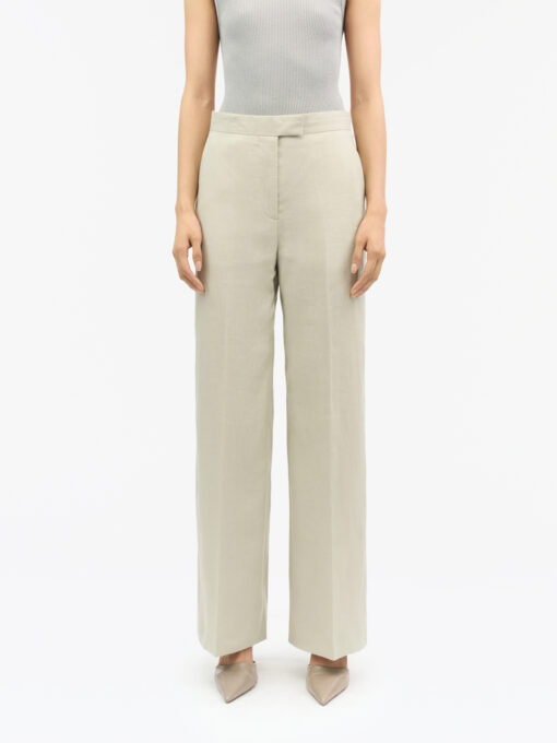 Tiger of Sweden Irit Flared Leg Trousers Beige
