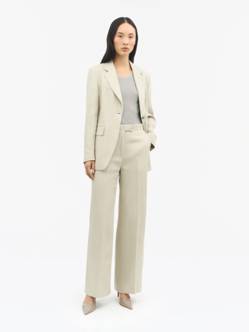 Tiger of Sweden Irit Flared Leg Trousers Beige