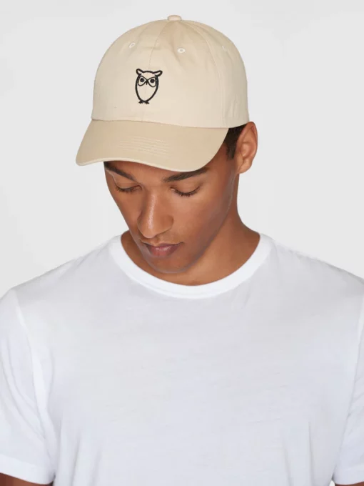 Knowledge Cotton Apparel Twill Baseball Cap Light Feather Gray